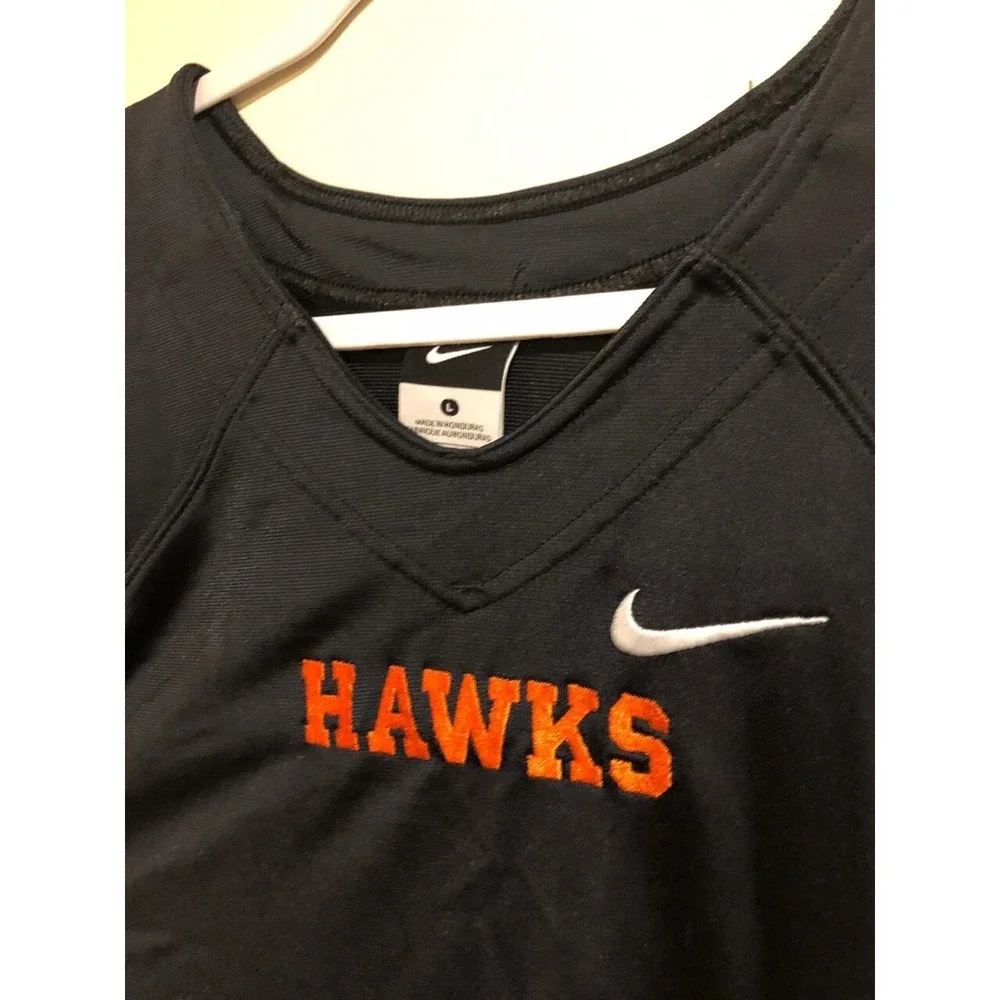 Nike Hawks Jersey Short Sleeve Shirt tee Black Mens Tall SZ L large *NEW*